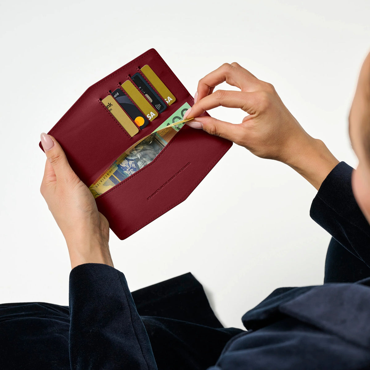 Fox & Leo Slimline Wallet - Burgundy