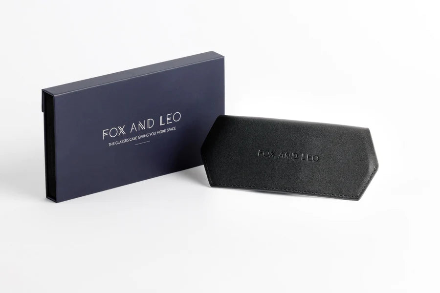 Fox and Leo Glasses Case- Black