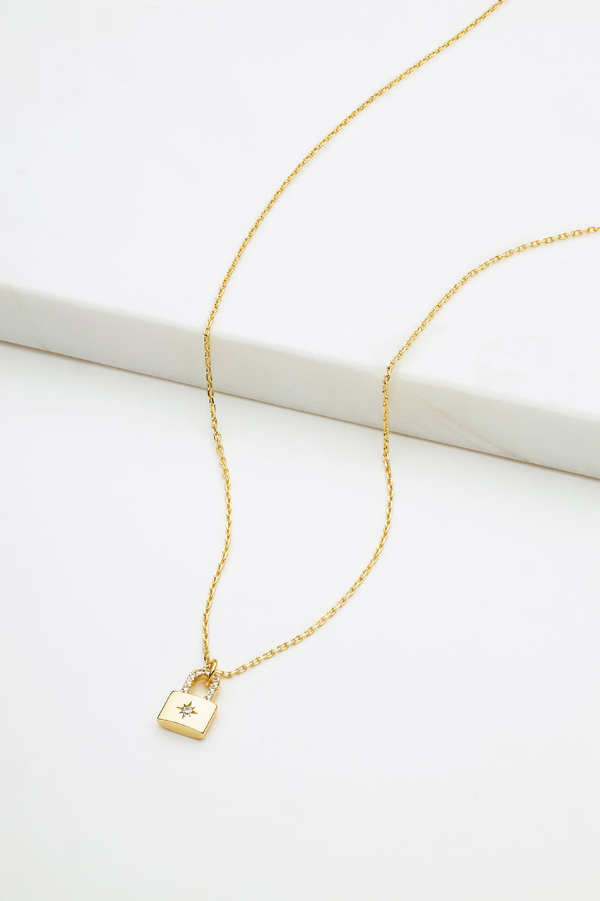 Locket Mini Necklace- Gold