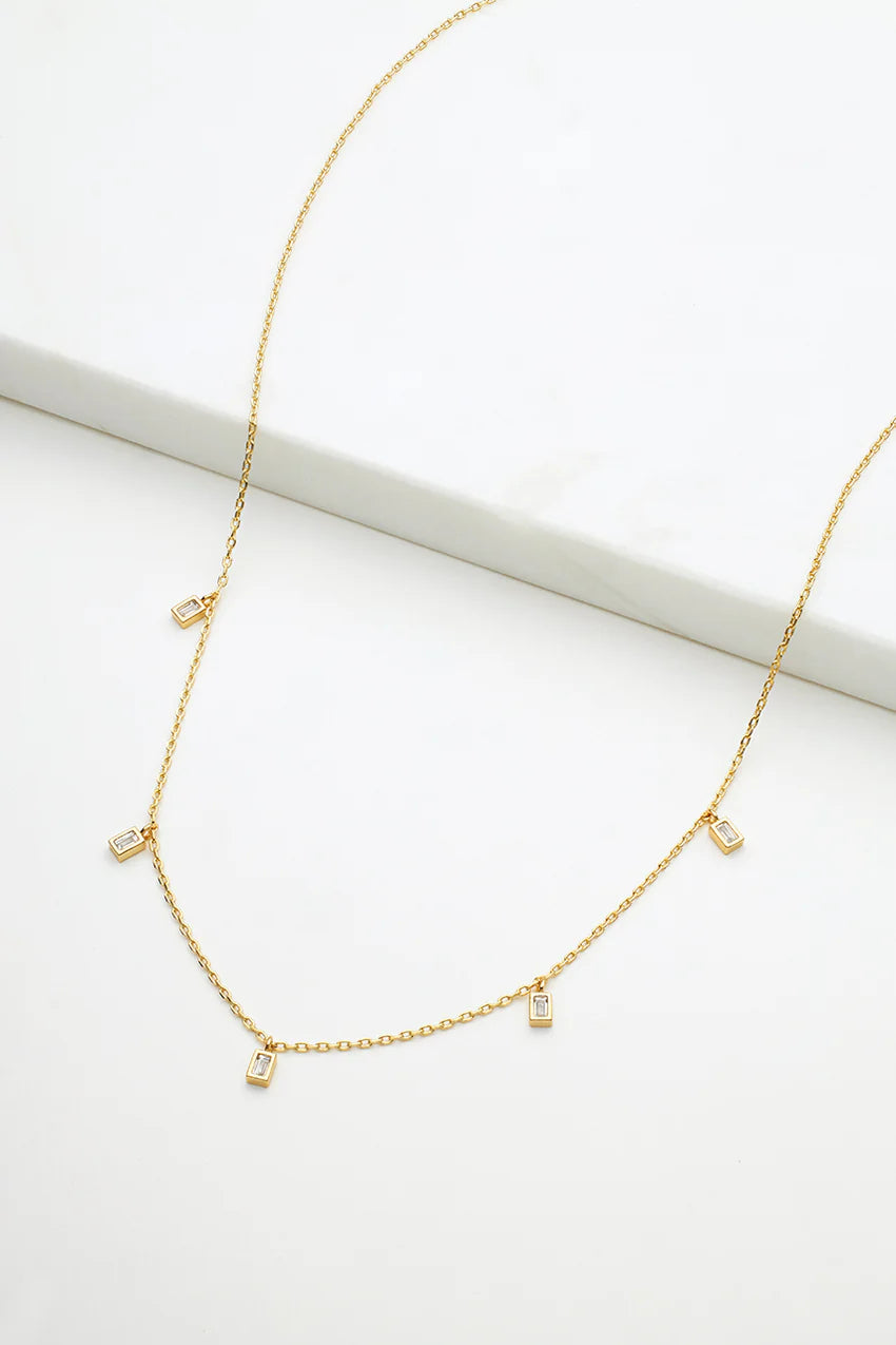 Zafino Baguette Necklace - Gold