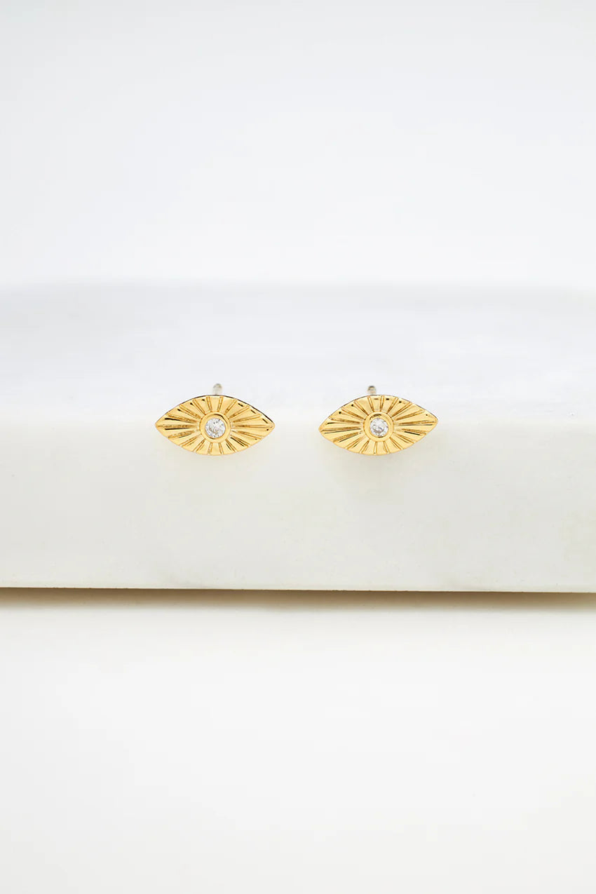 Zafino Evil Eye Stud Earring Gold
