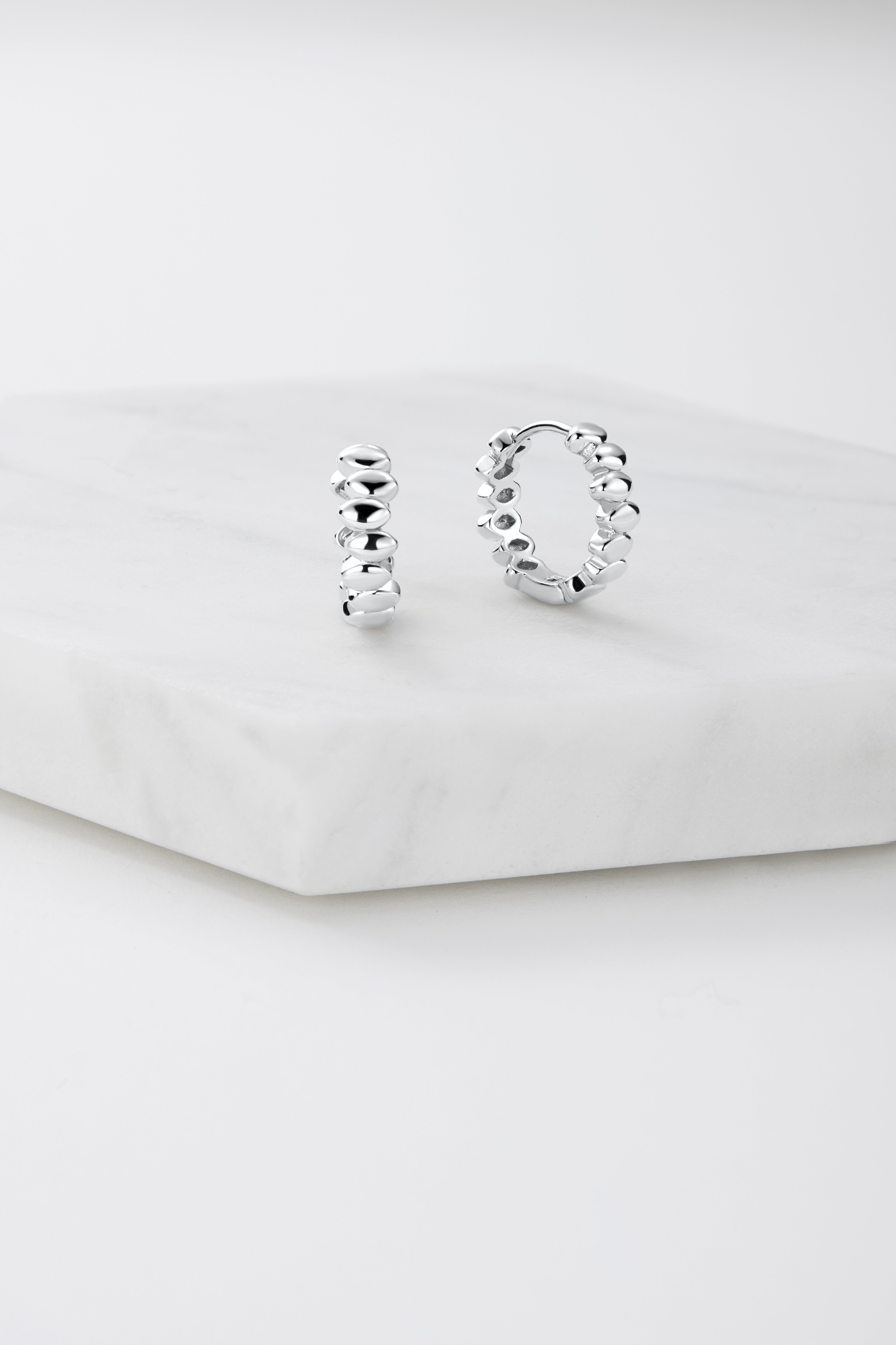 Zafino Bailey Huggie- Silver