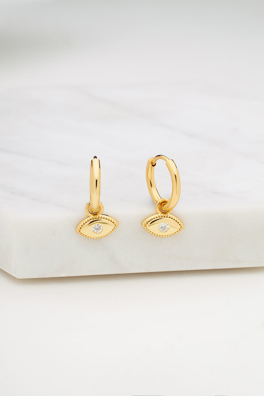 Zafino Evil Eye Earring - Gold
