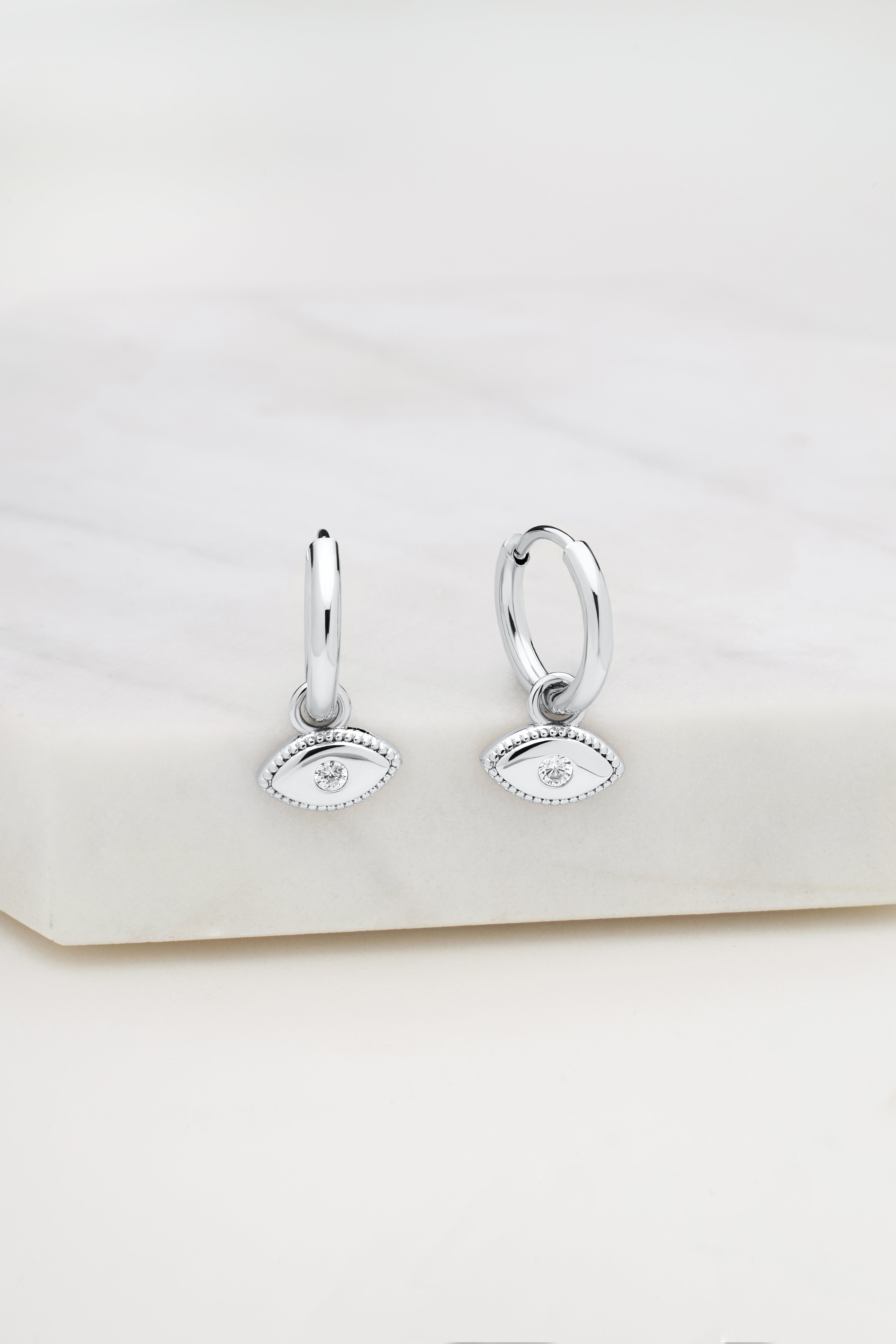Zafino Evil Eye Earring- Silver