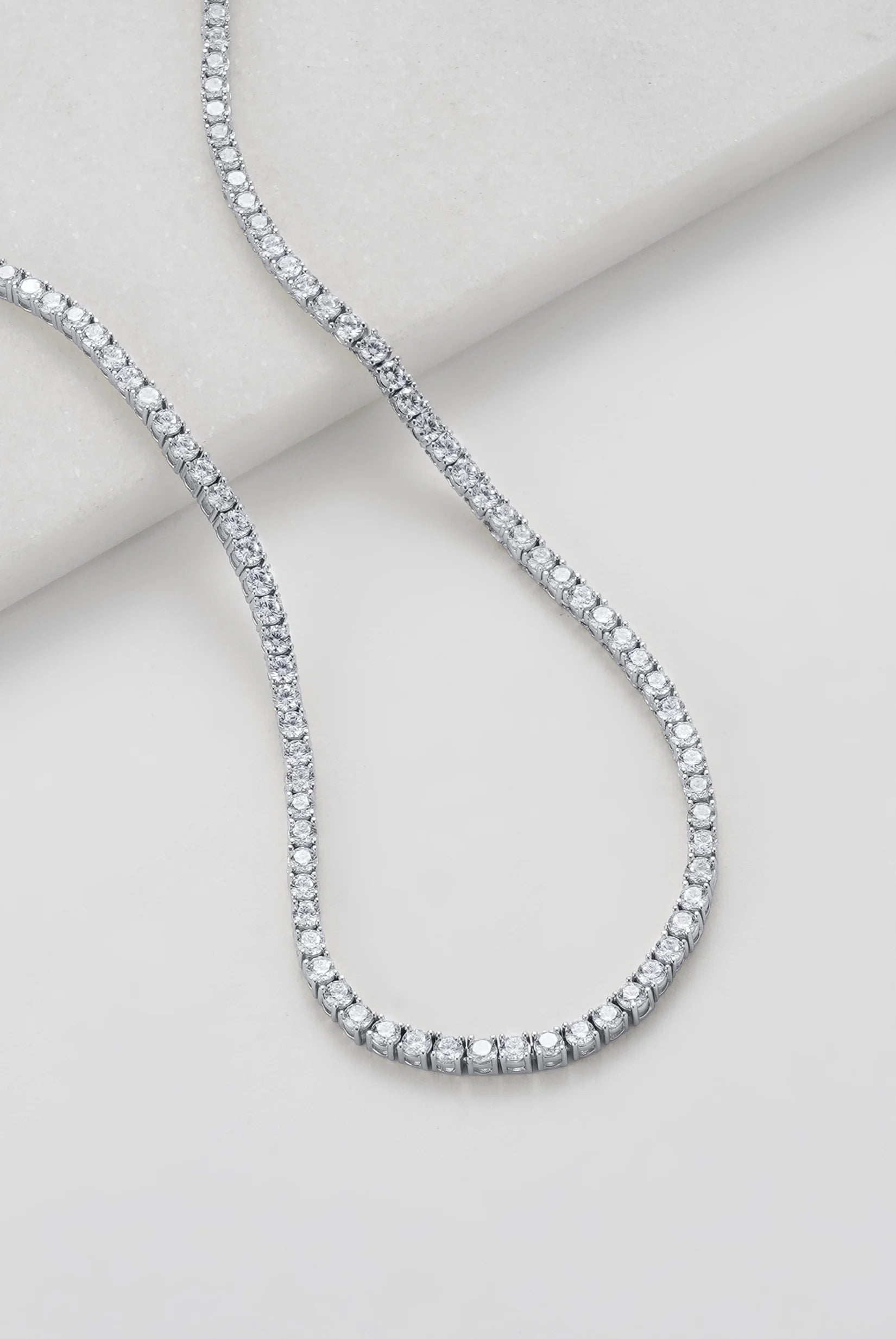 Zafino Dani Tennis Necklace Silver