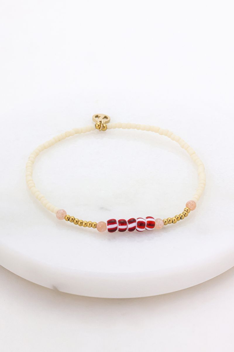 Zafino Vivien Bracelet - Berry/ Gold