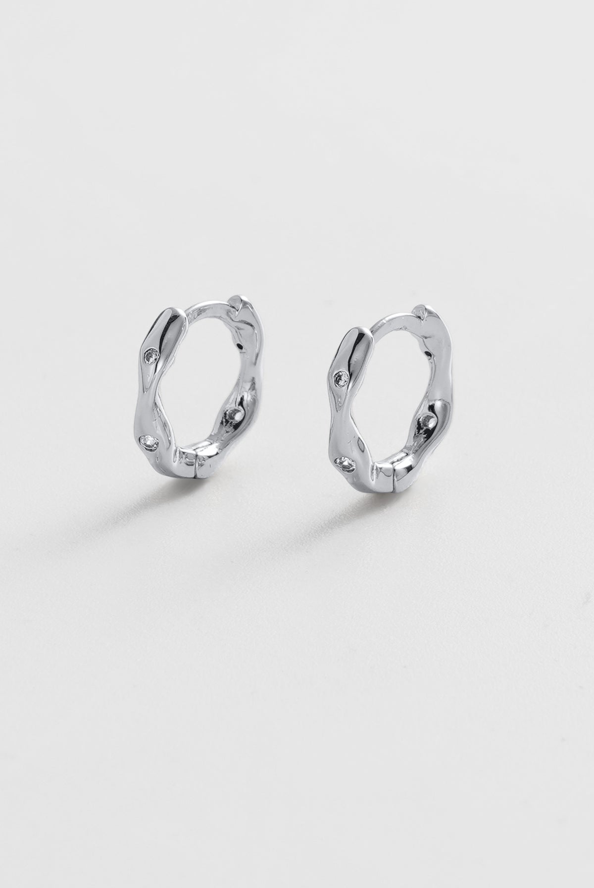 Zafino June Huggie Silver