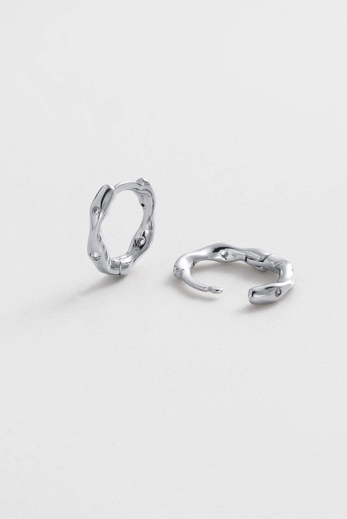 Zafino June Huggie Silver