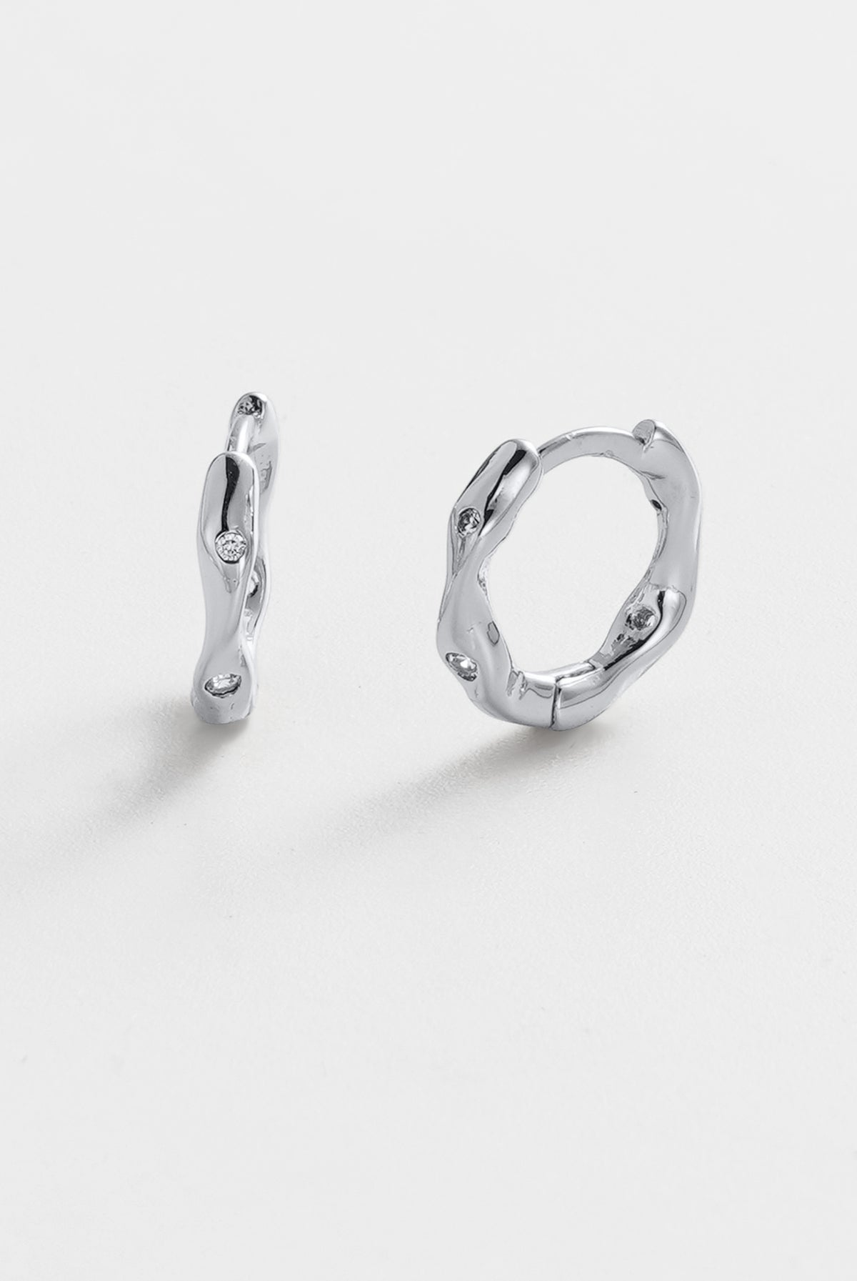 Zafino June Huggie Silver