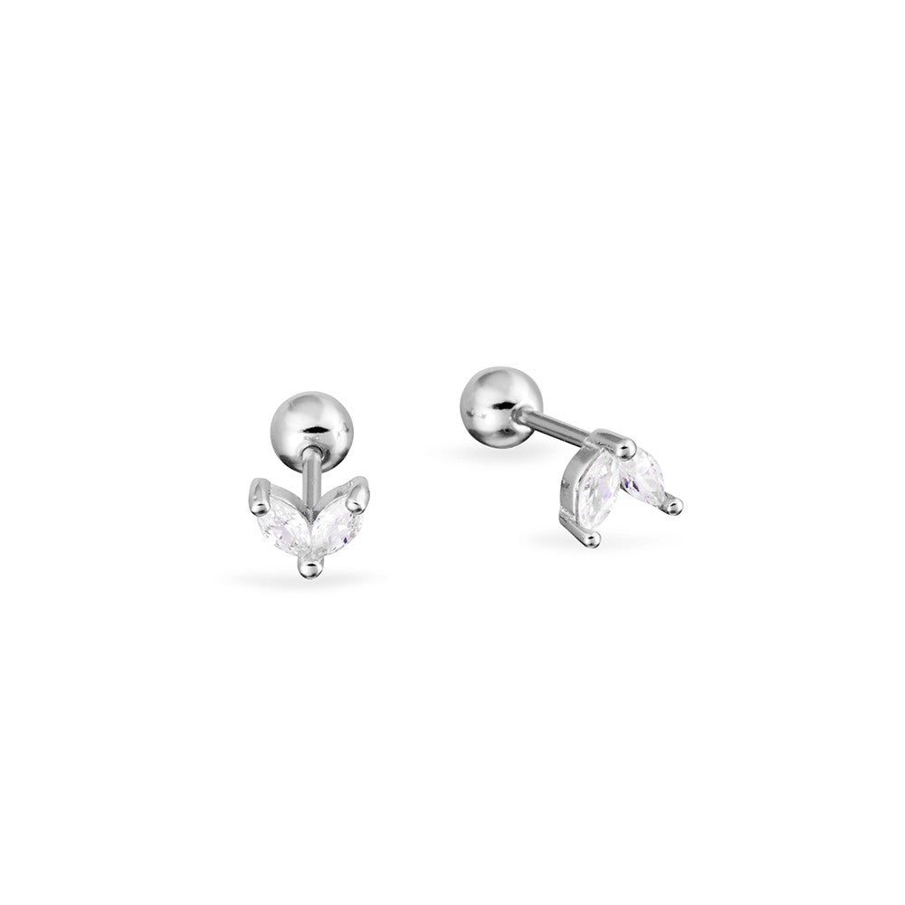 Sterling Silver Cubic Zirconia Cartilage Stud Earrings