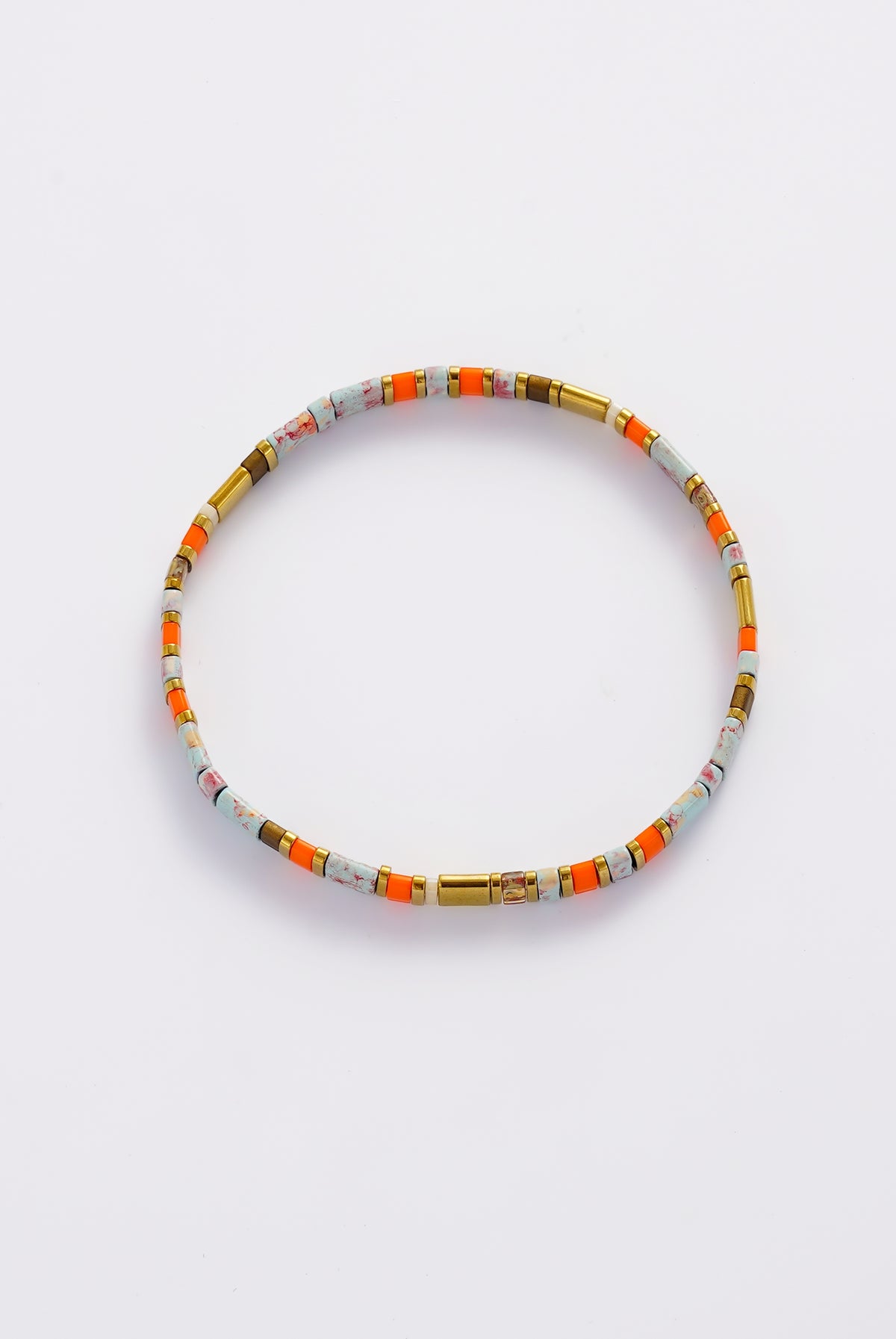 Zafino Tile Bracelet - Teal/Orange