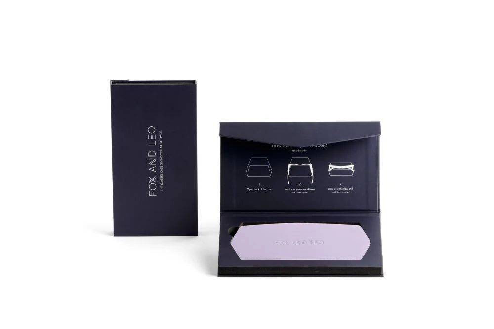 Fox and Leo Glasses Case- Lilac