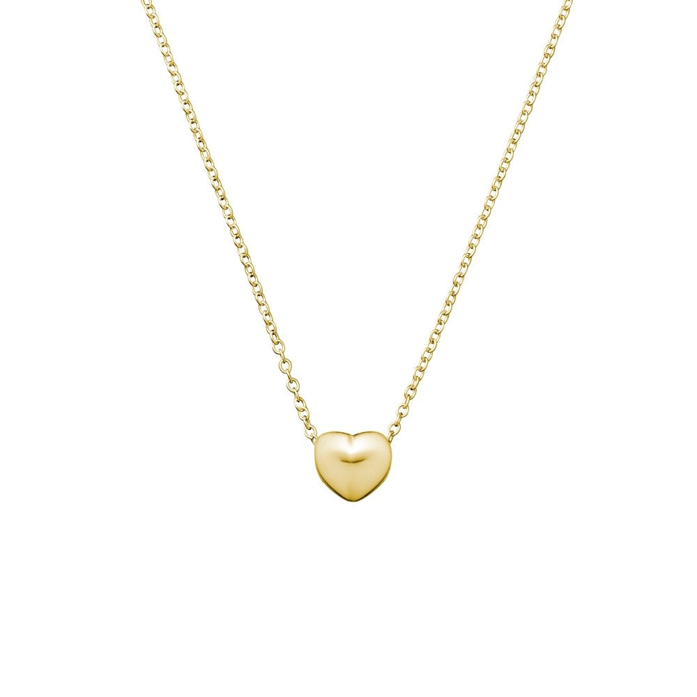 Gold floating heart deals necklace