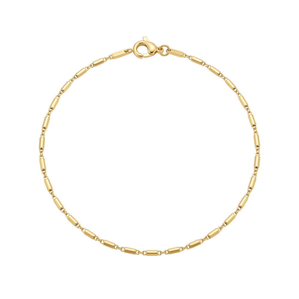 Sterling silver delicate mini 1MM tube link chain bracelet