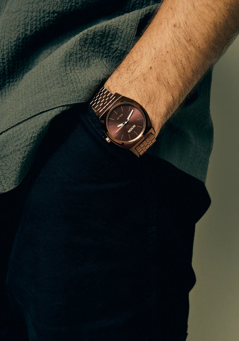 Nixon Time Teller Solar Chocolate/ Cappuccino