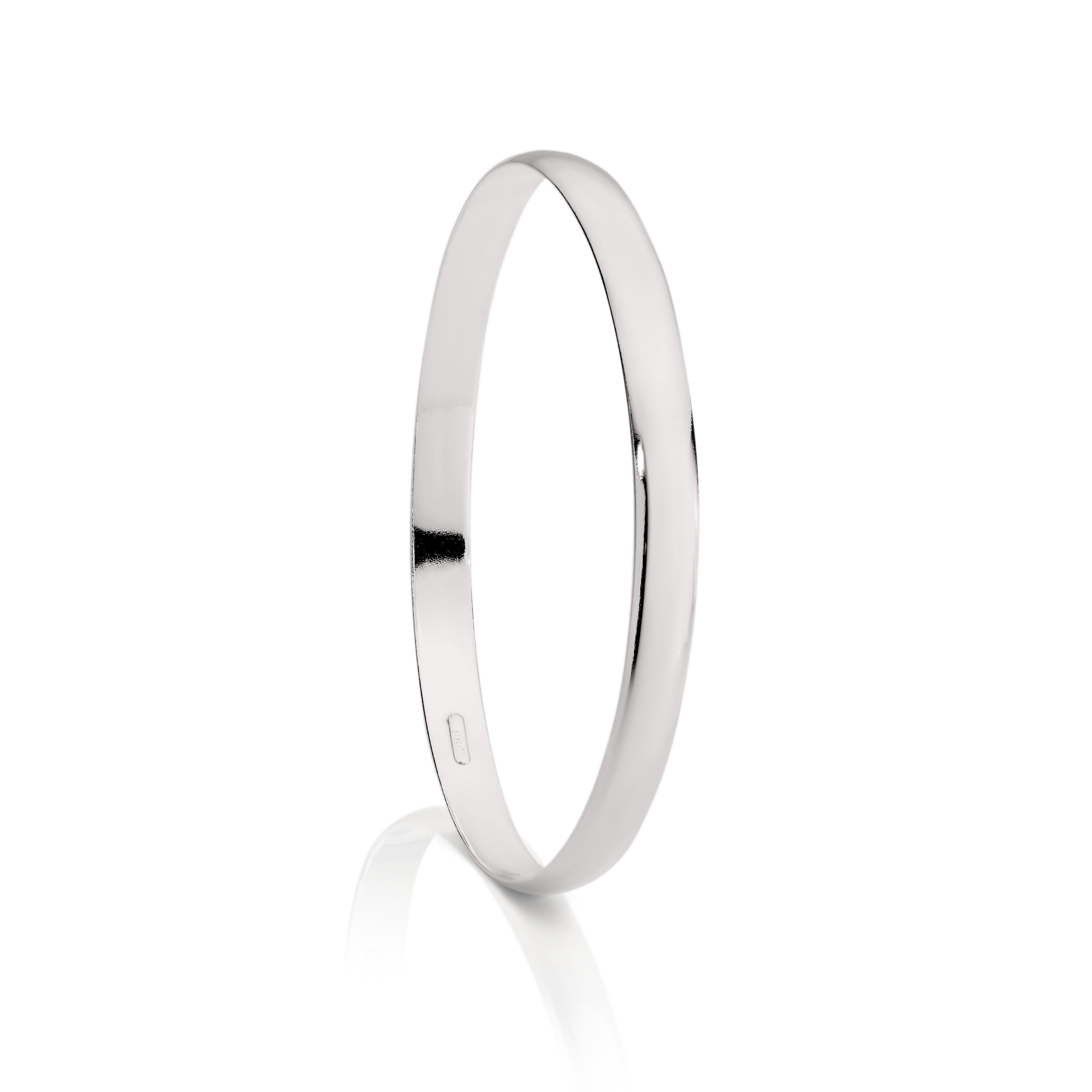 Sterling Silver 6mm Solid Bangle 70mm