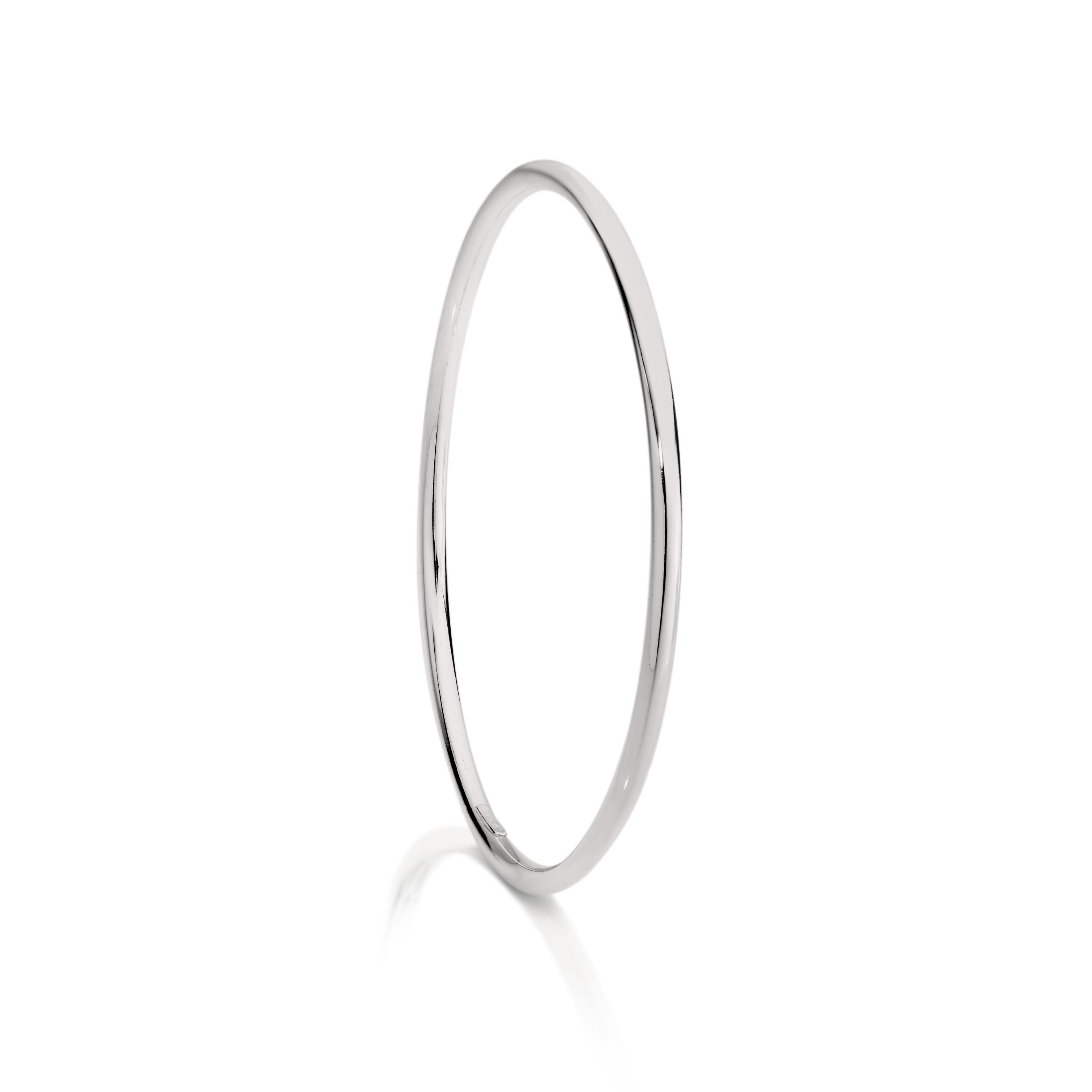 Sterling Silver 3mm Golf Bangle 65mm