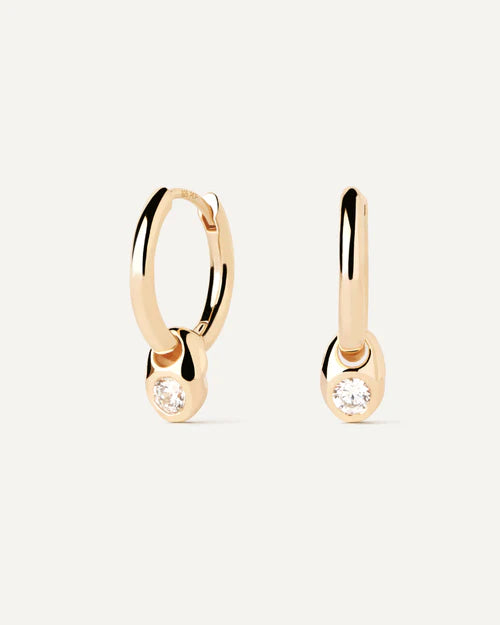 PdPaola Delta Hoop Earrings- Gold