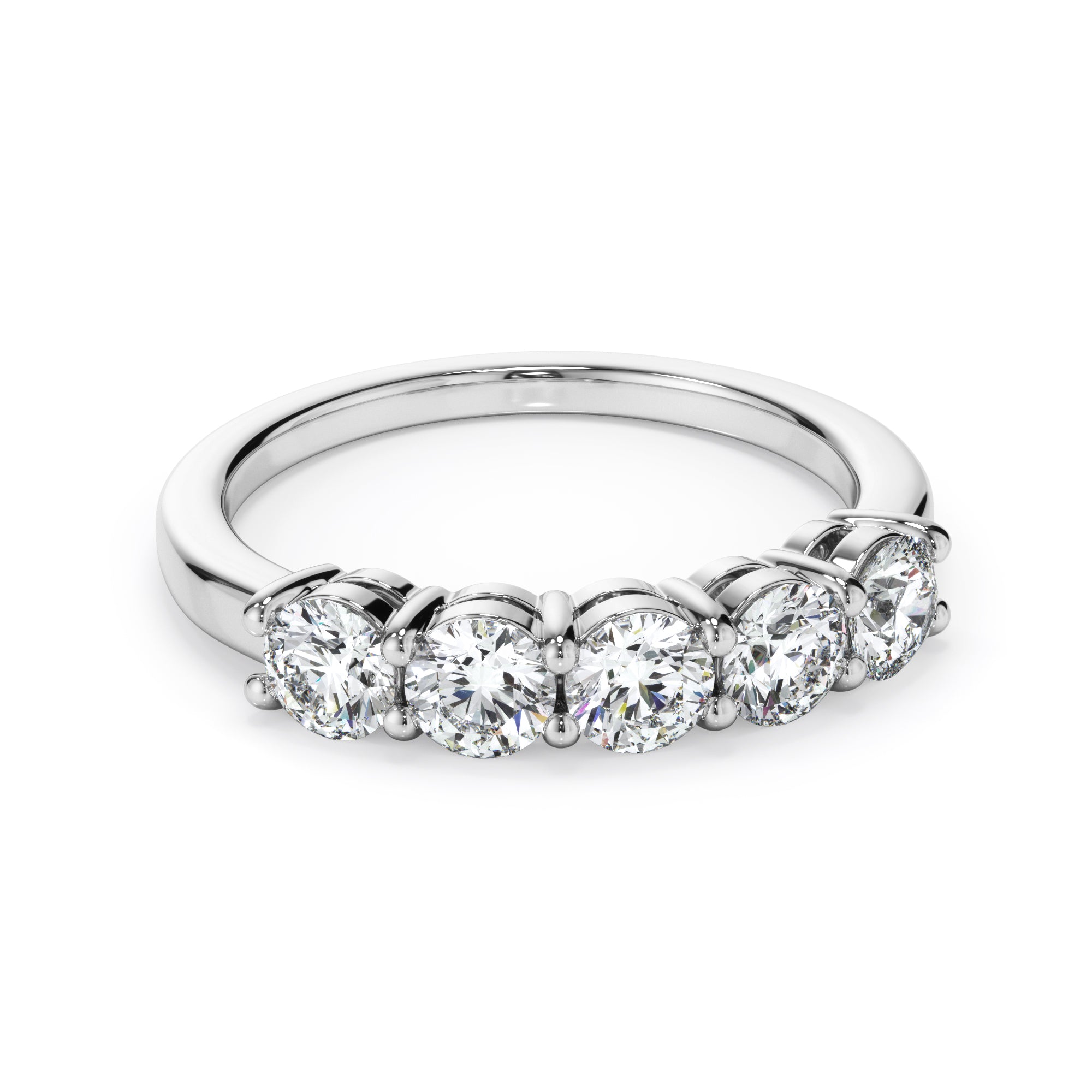 18ct White Gold Five Stone Diamond Ring