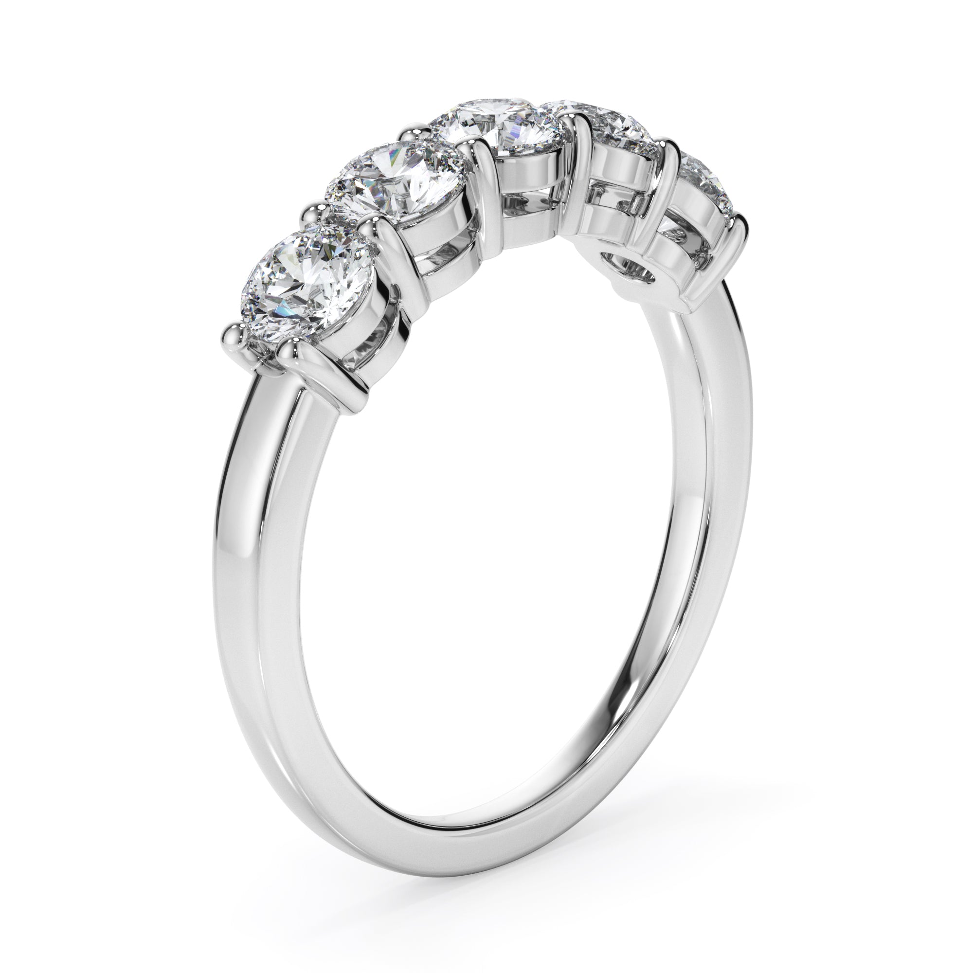 18ct White Gold Five Stone Diamond Ring