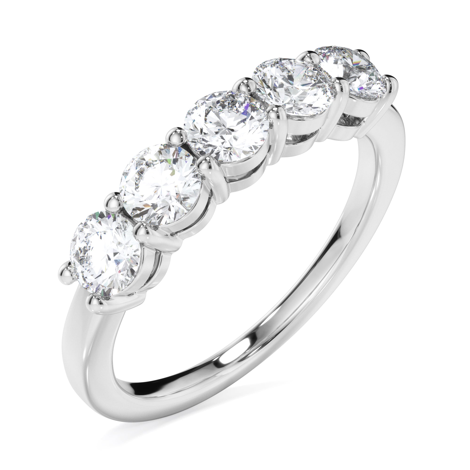 18ct White Gold Five Stone Diamond Ring
