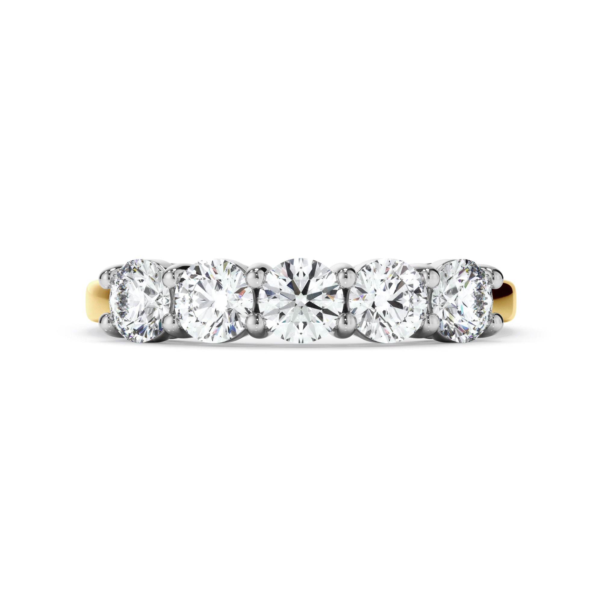 18ct Yellow and White Gold Five Stone Diamond Ring