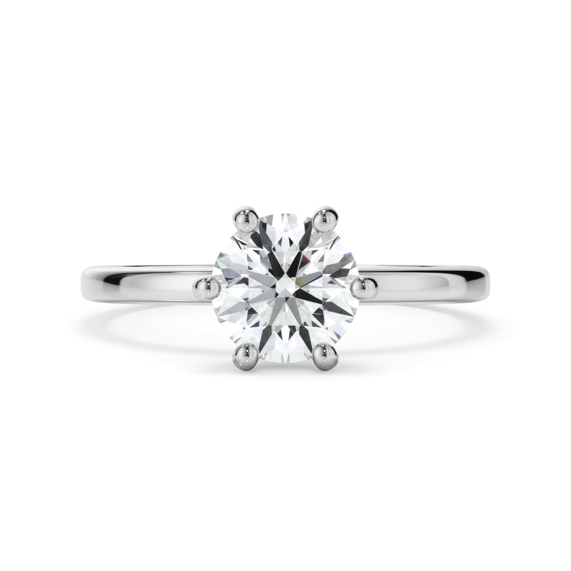 18ct White Gold Round Brilliant Cut Diamond Ring