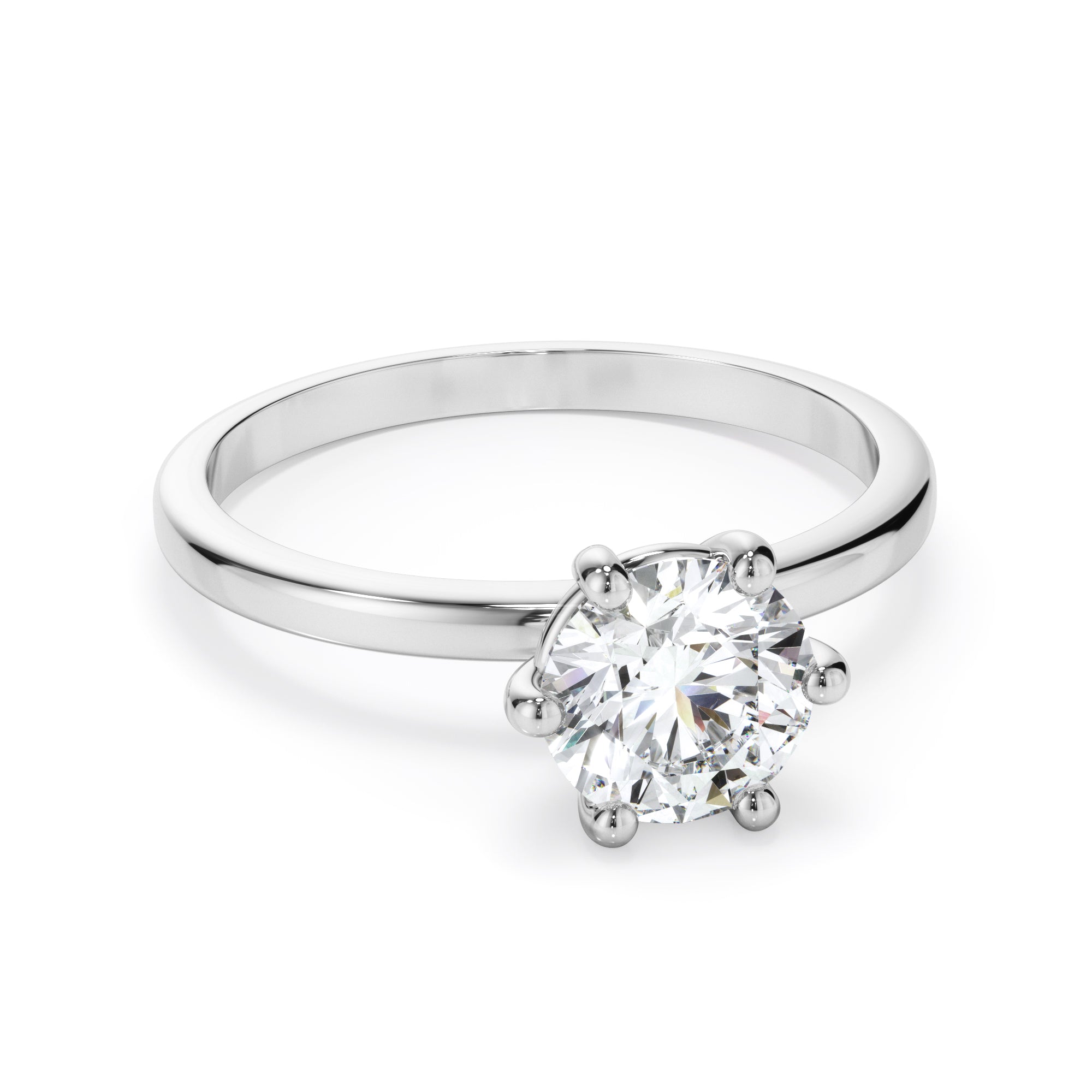 18ct White Gold Round Brilliant Cut Diamond Ring