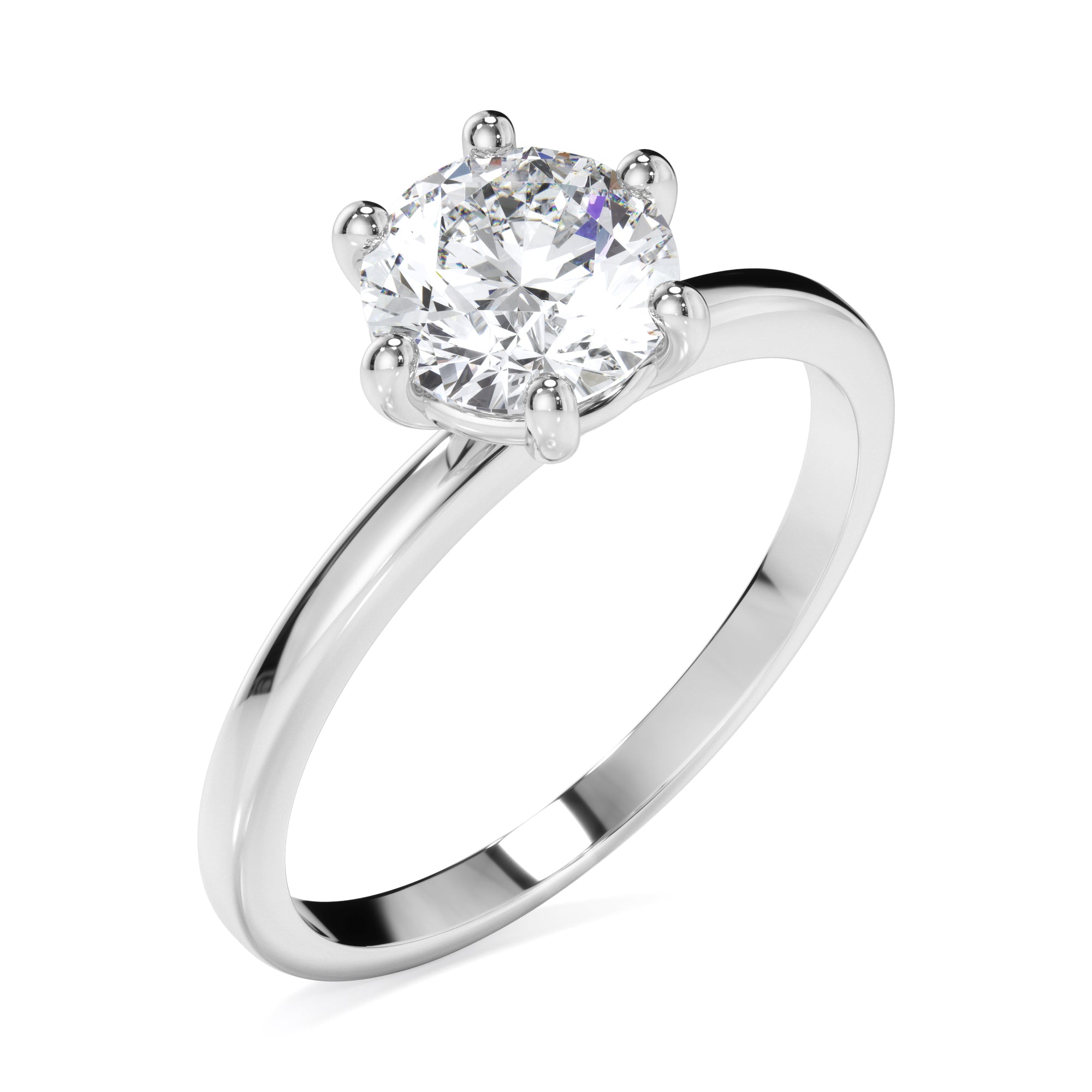18ct White Gold Round Brilliant Cut Diamond Ring