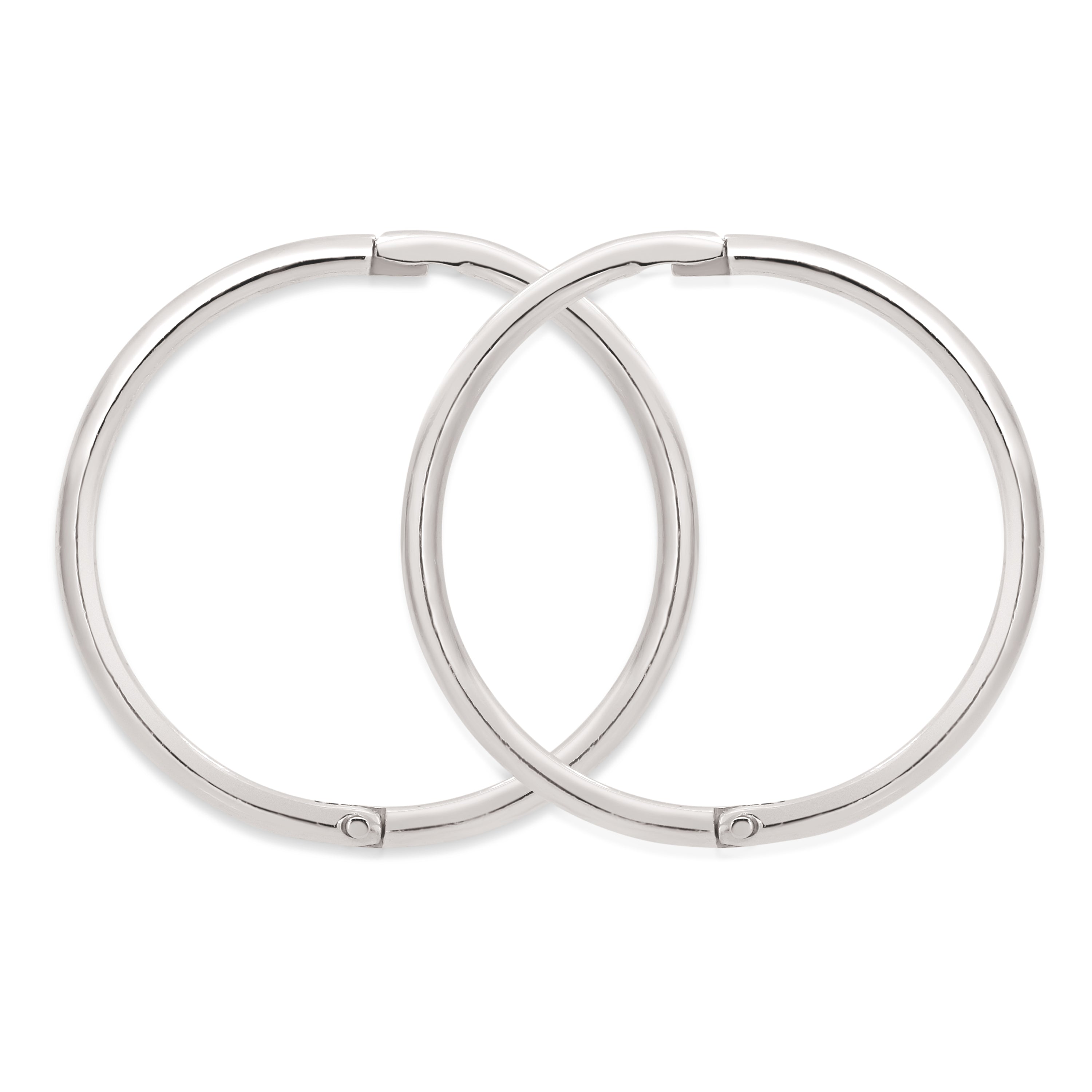 Sterling Silver Large Plain Sleepers
