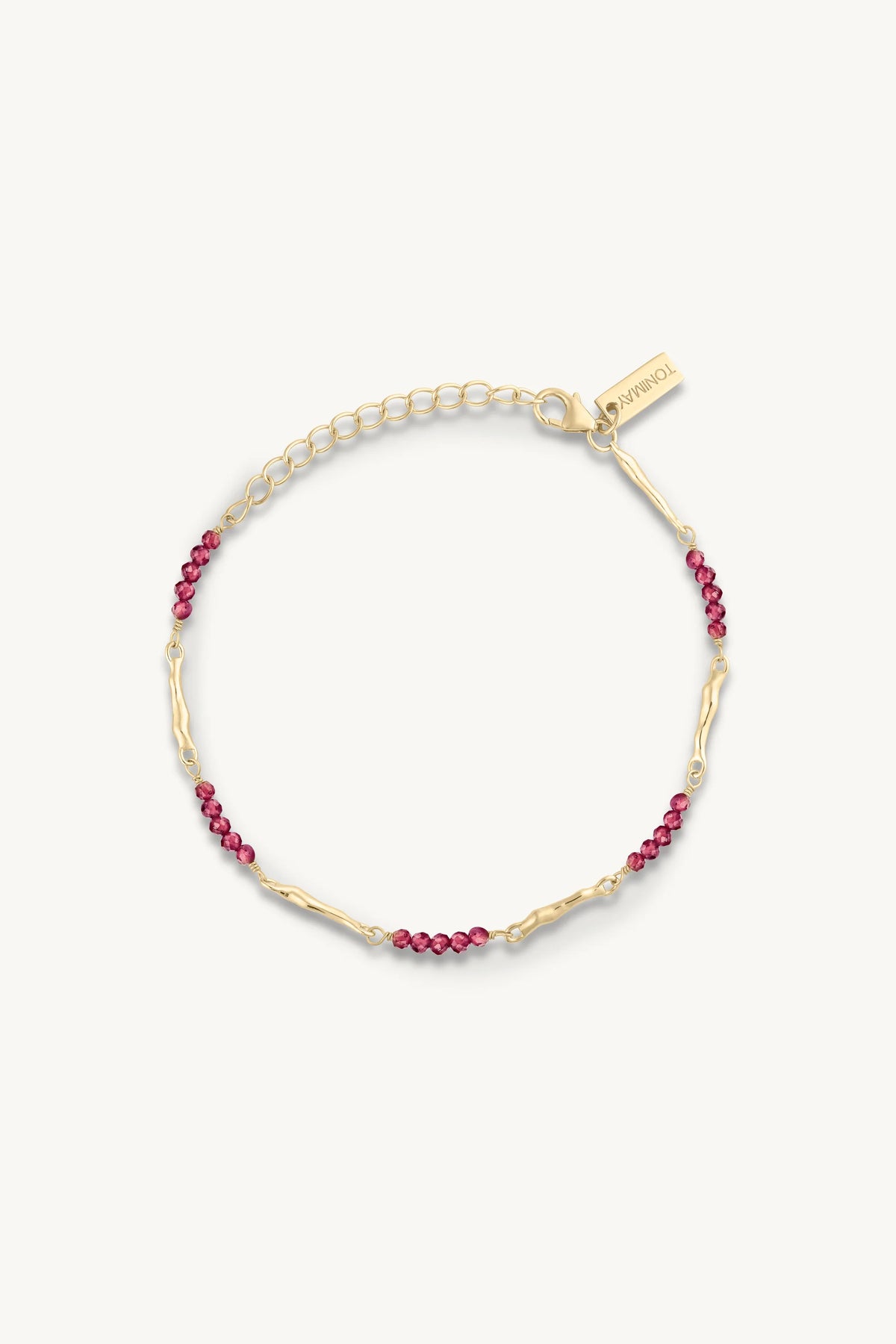 Toni May Aphrodite Rhodolite Gold Bracelet