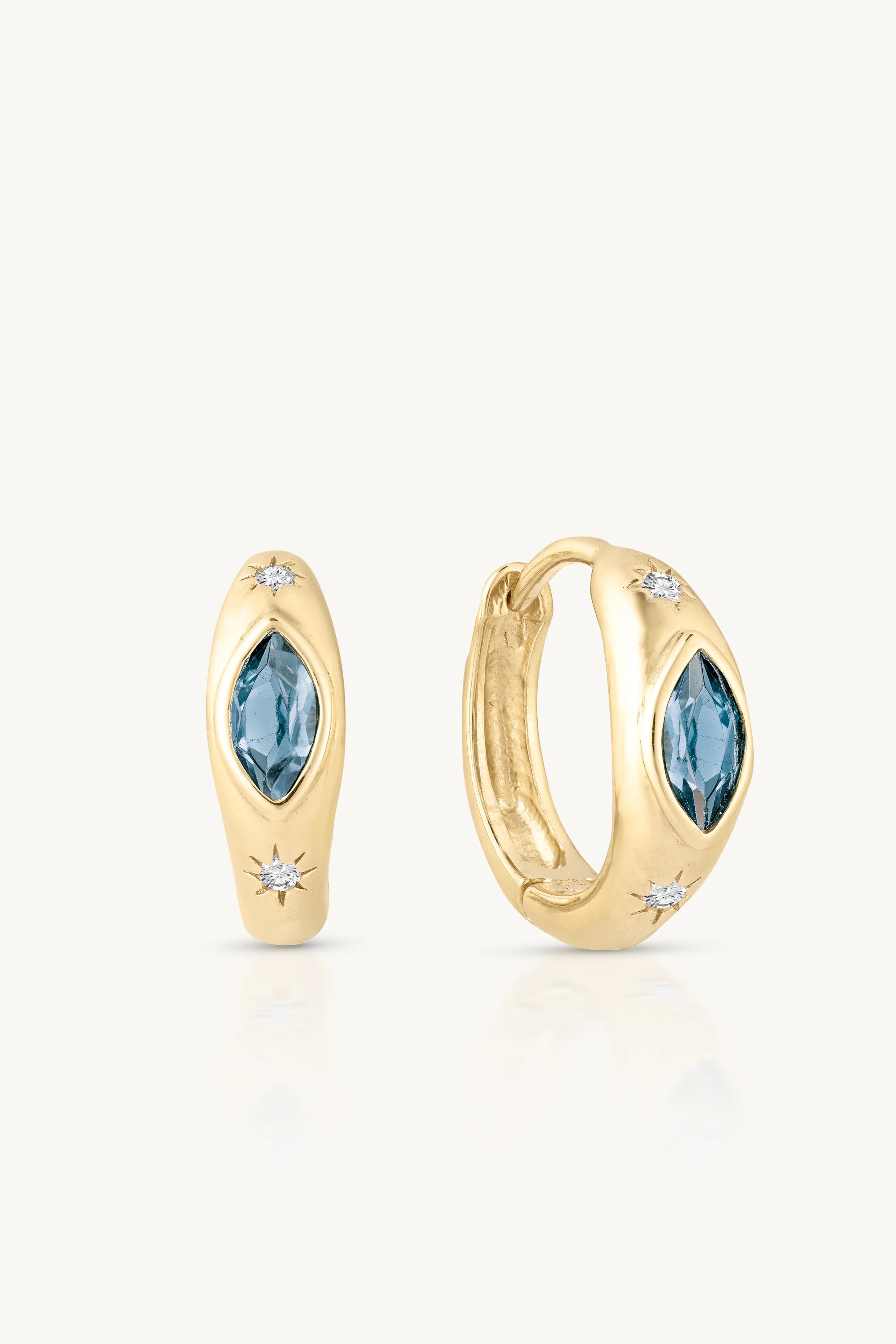 Toni May Asteria Topaz Gold Hoops
