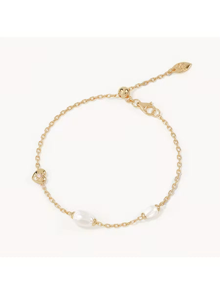 By Charlotte 18k Gold Vermeil Under the Moonlight Pearl Bracelet