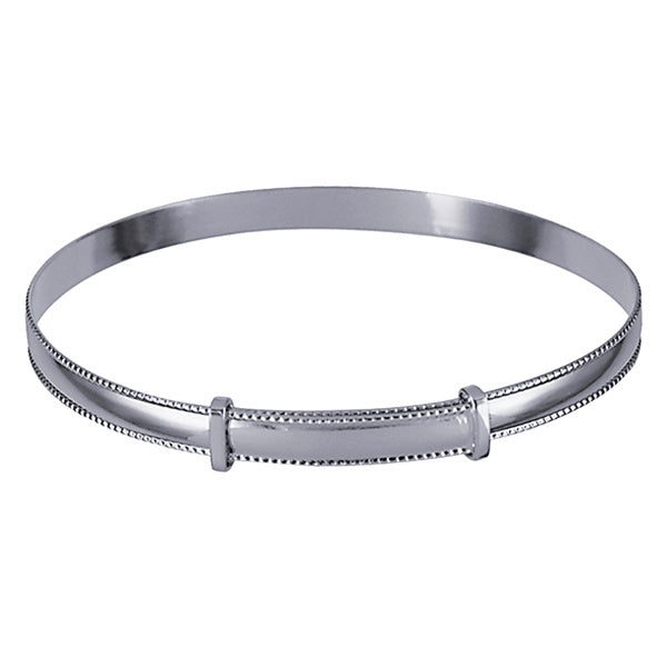 Sterling Silver 5mm Rope Edge Expandable Bangle