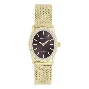 Oozoo Gold/Burgundy Watch