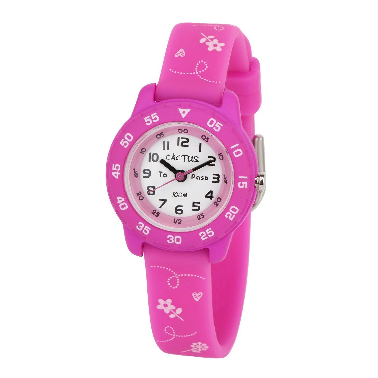 Cactus Junior Time Teacher Pink with flowers.