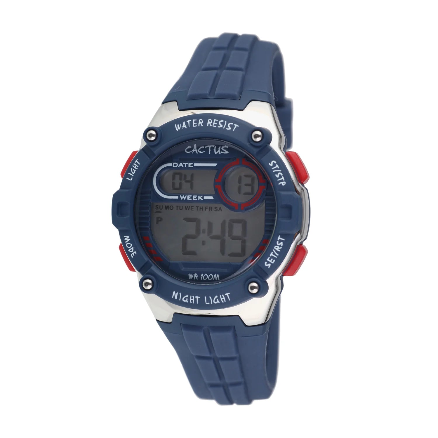 Cactus Galaxy - Kids Digital Watch - Blue Red trim