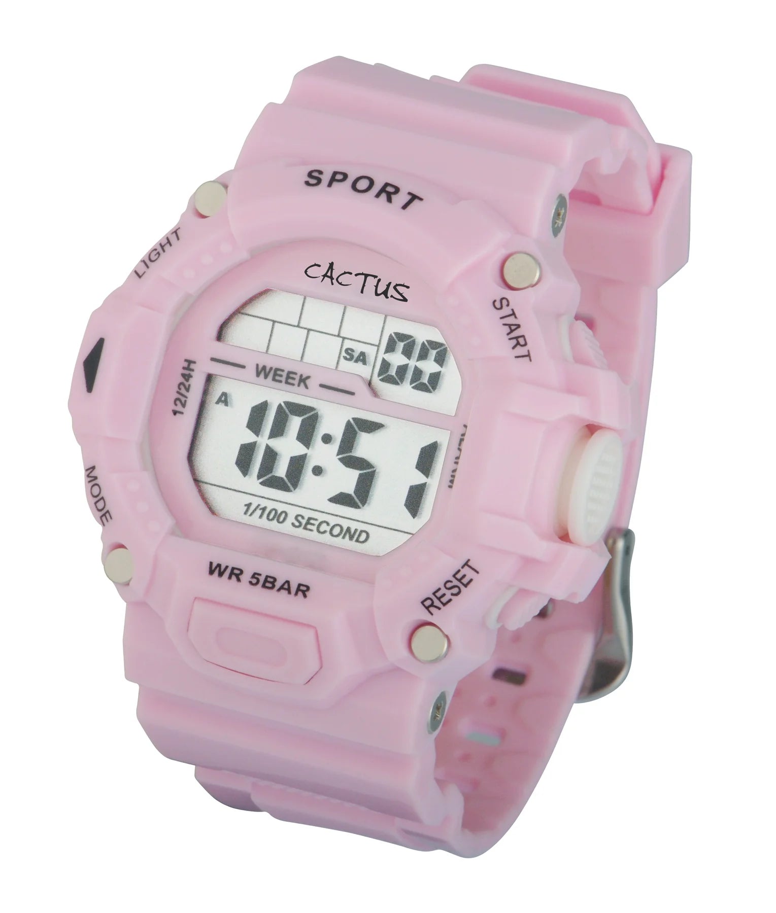 Cactus Explorer - Kids Midsize Digital Watch - Pink
