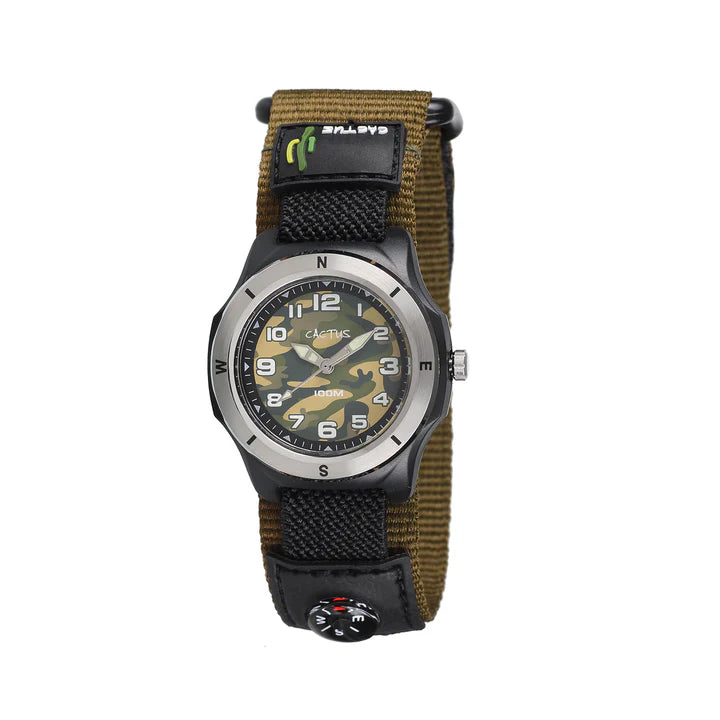 Cactus Navigator - Kids Boys Waterproof Watch - Camouflage