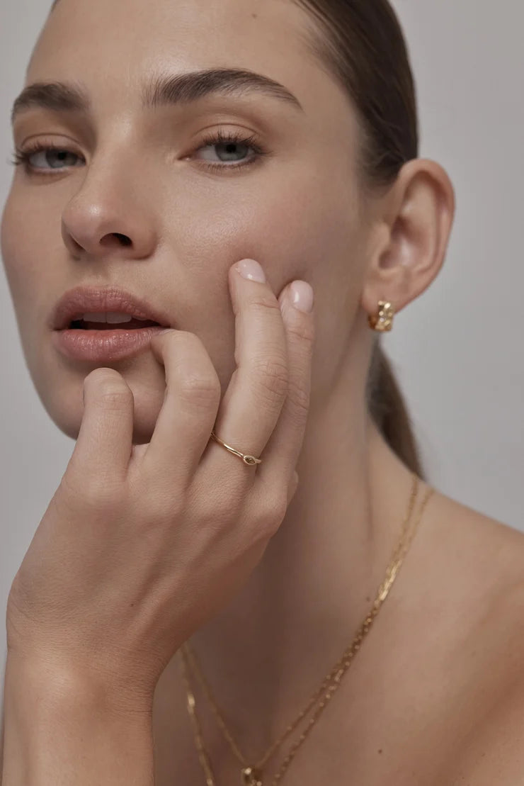 Toni May Petite November Citrine Gold Stacker
