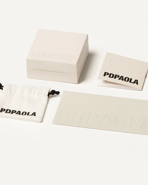 PdPaola Delta Hoop Earrings- Gold
