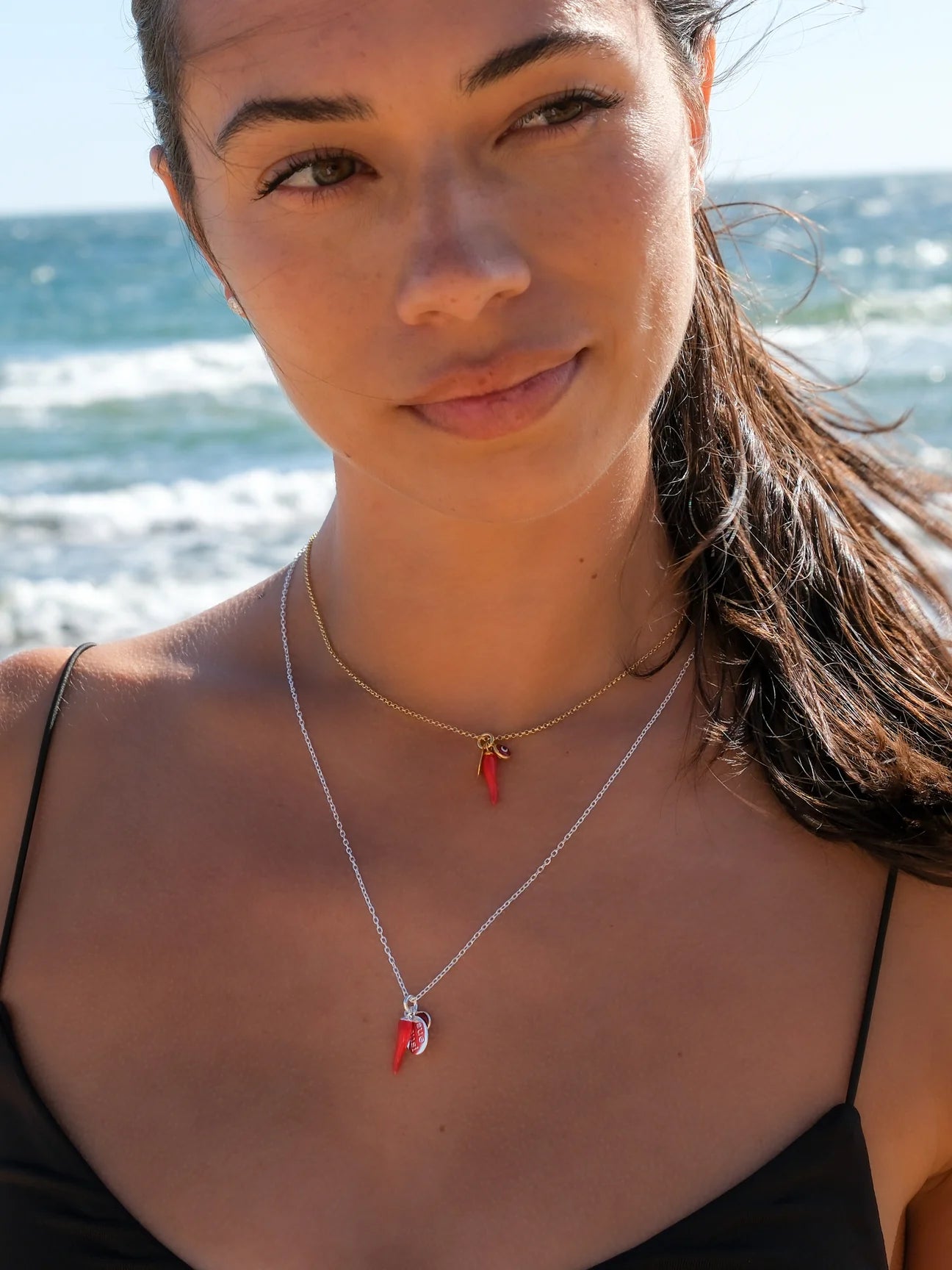 Sue Sensi Chilli Colours Necklace Dainty Chain