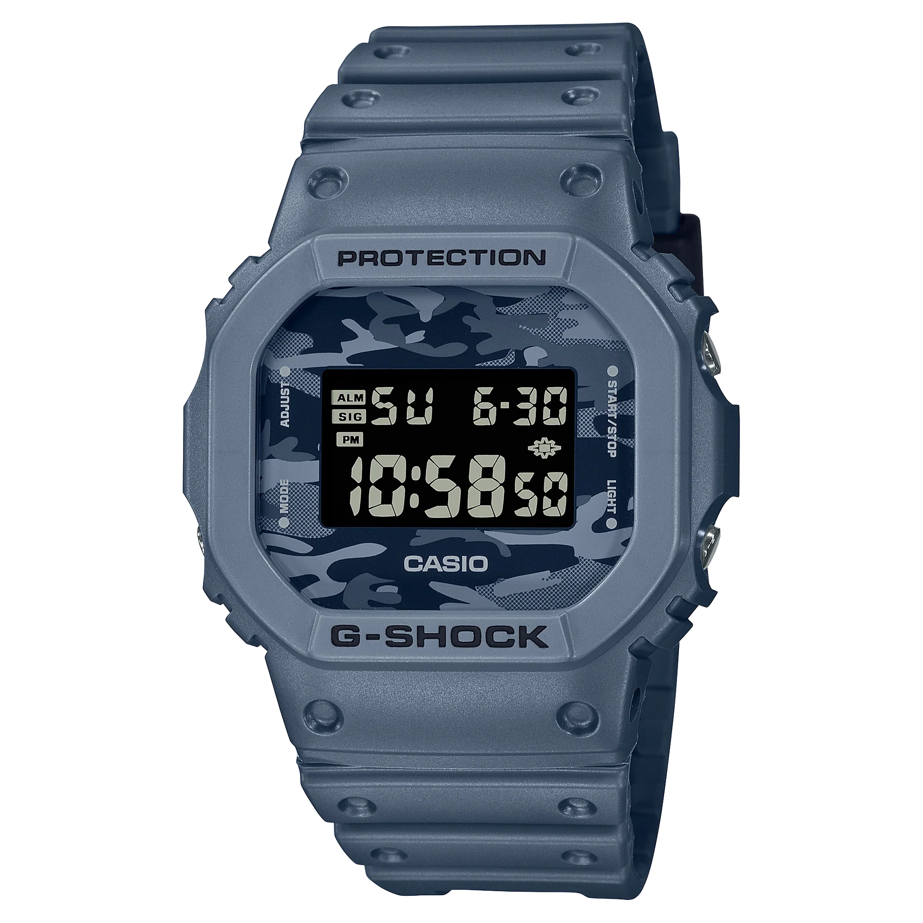 G-Shock Digital Camo Blue Watch DW5600CA-2D