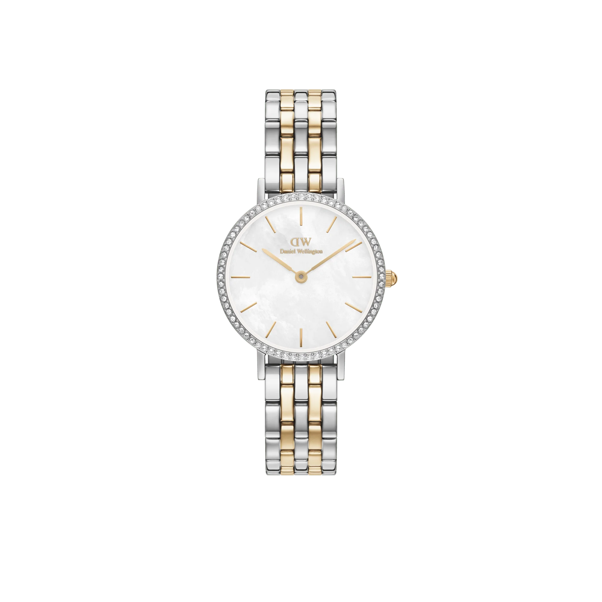 Daniel Wellington Petite Lumine Bezel 5-Link Two-Tone MOP
