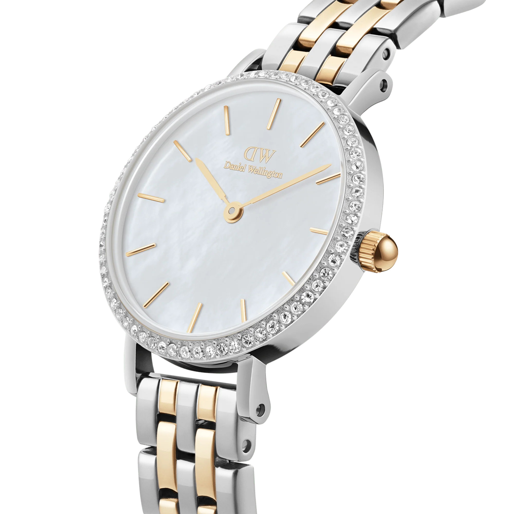 Daniel Wellington Petite Lumine Bezel 5-Link Two-Tone MOP