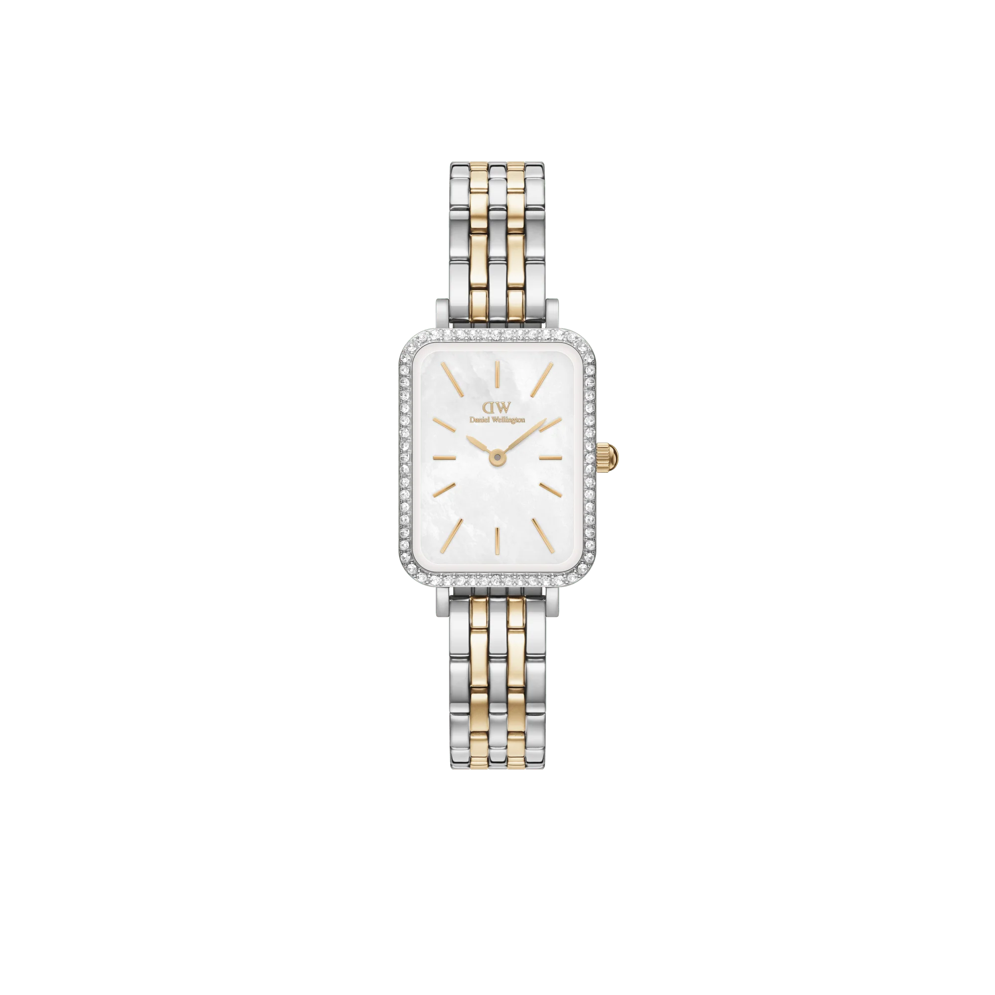 Daniel Wellington Quadro Lumine Bezel 5-Link Two-Tone MOP