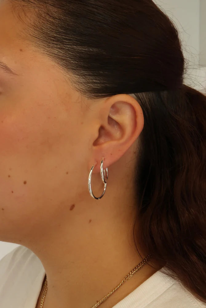 Zafino Delilah Hoop Large - Silver