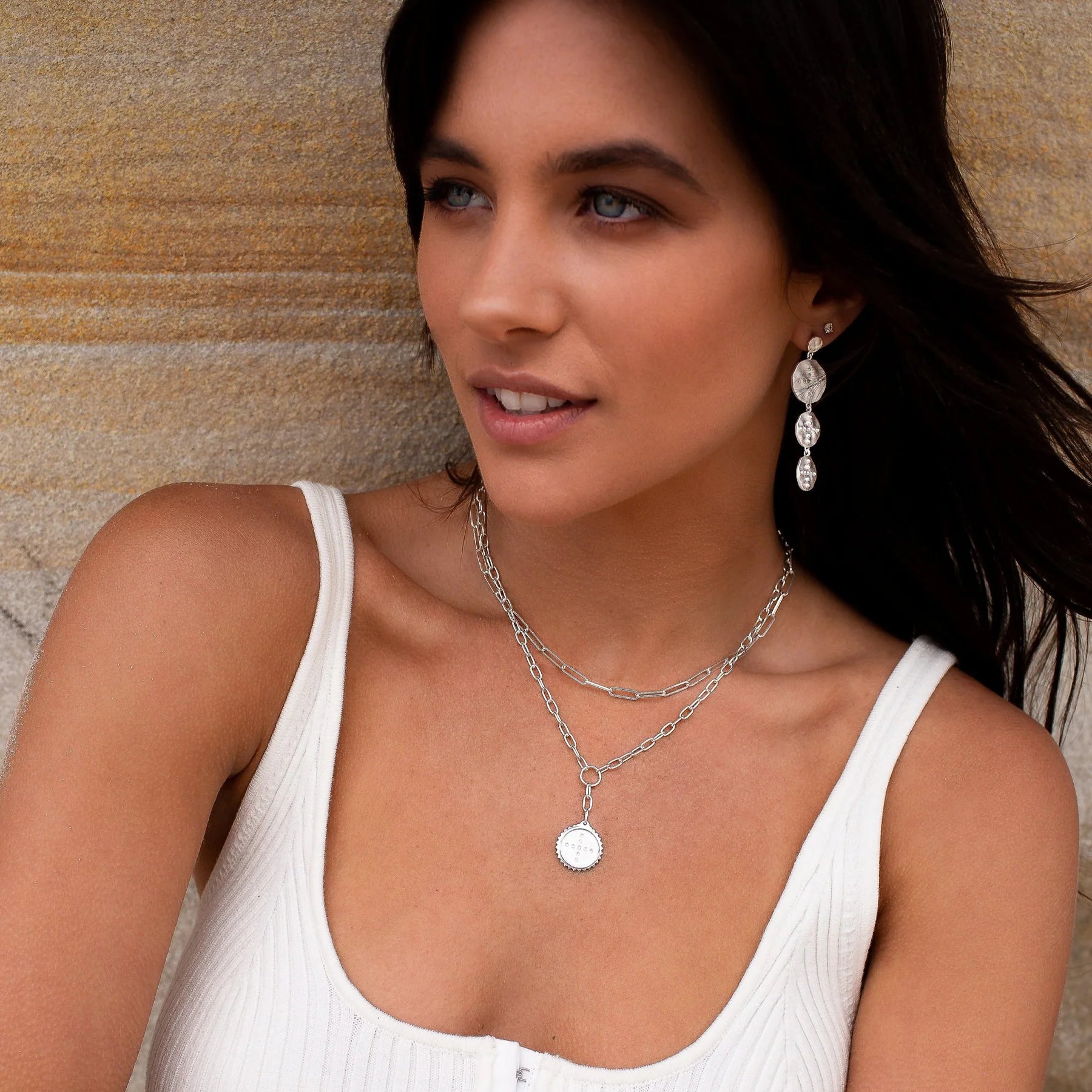 Murkani Halcyon Drop Necklace in Sterling Silver