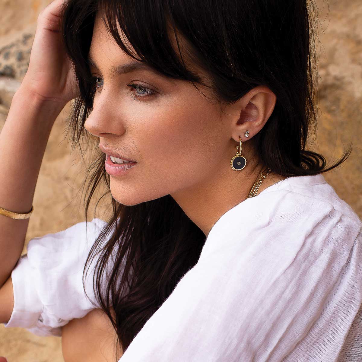 Murkani Halcyon Equilibrium Earrings in 18kt Yellow Gold Plate