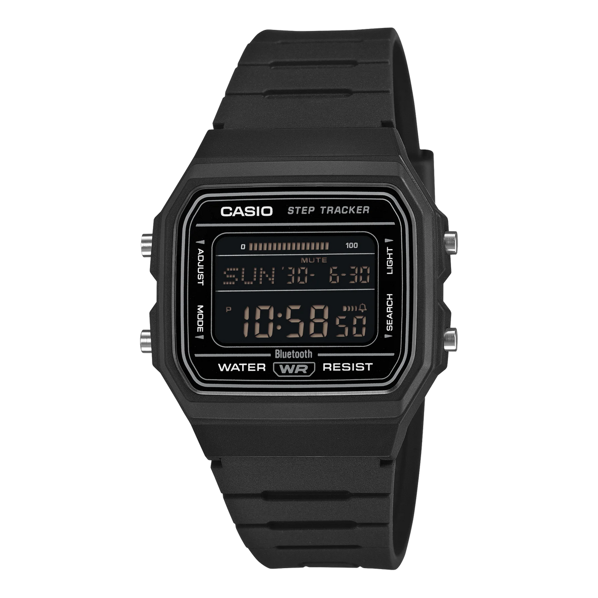 Casio Digital Black - Black Resin Band